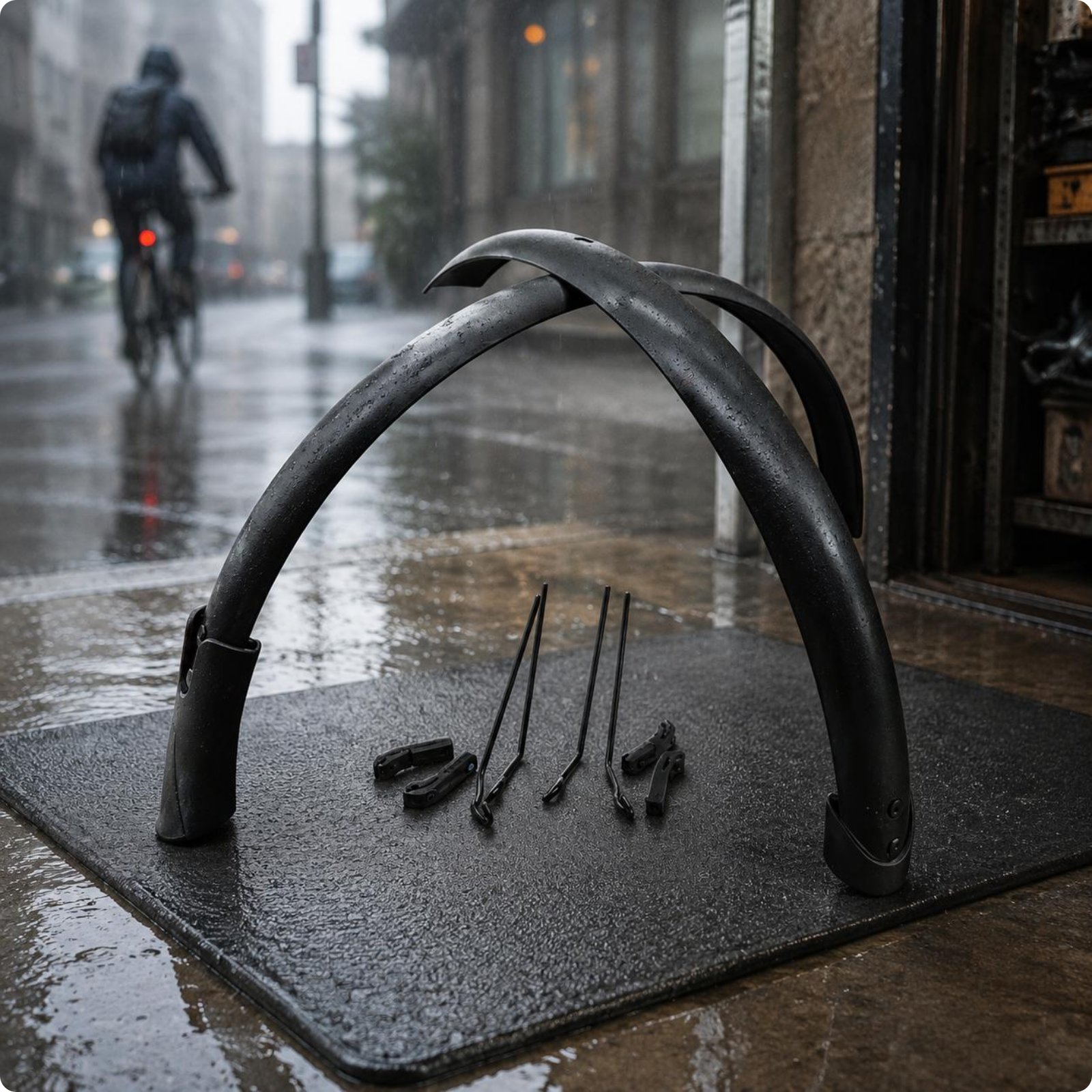 Bike Fender Set - ชุดบังโคลนล้อ 451 ทำจากอะลูมิเนียมกันสนิม น้ำหนักเบา ครอบคลุมเต็มรูปแบบสำหรับการปั่นจักรยานบนถนน
