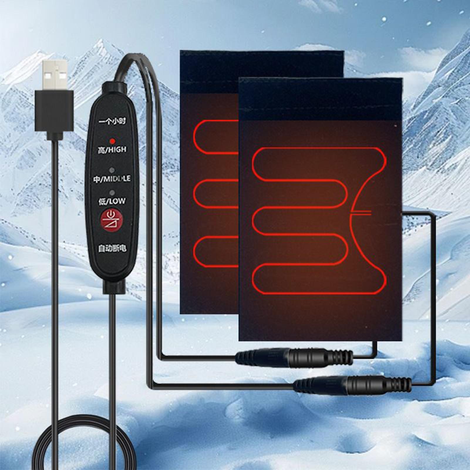Cycling Gear In Winter - ปลอกแฮนด์มอเตอร์ไซค์แบบมีระบบทำความร้อน 5V ปลอกแฮนด์แบบปรับอุณหภูมิได้ 3 ระดับ อุปกรณ์กันหนาวสำหรับการขี่จักรยานในฤดูหนาว