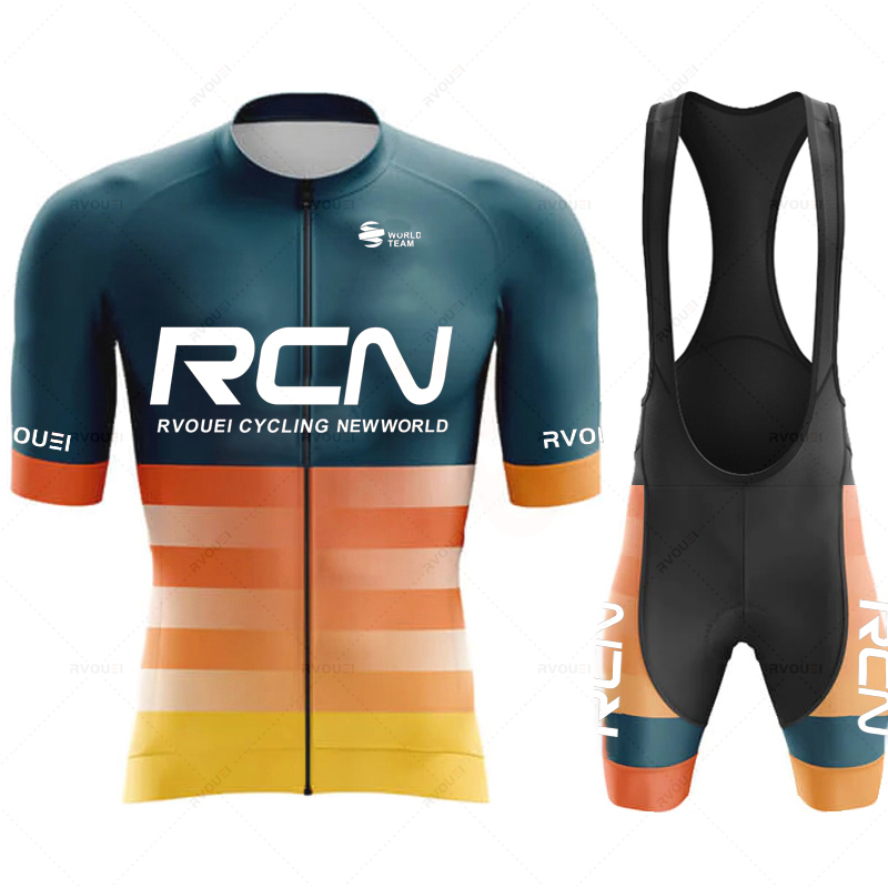 Cycling Gear Outfit - ชุดเสื้อจักรยานแขนสั้นสำหรับผู้ชาย Rvouei Team 2026 สำหรับฤดูร้อน ชุด