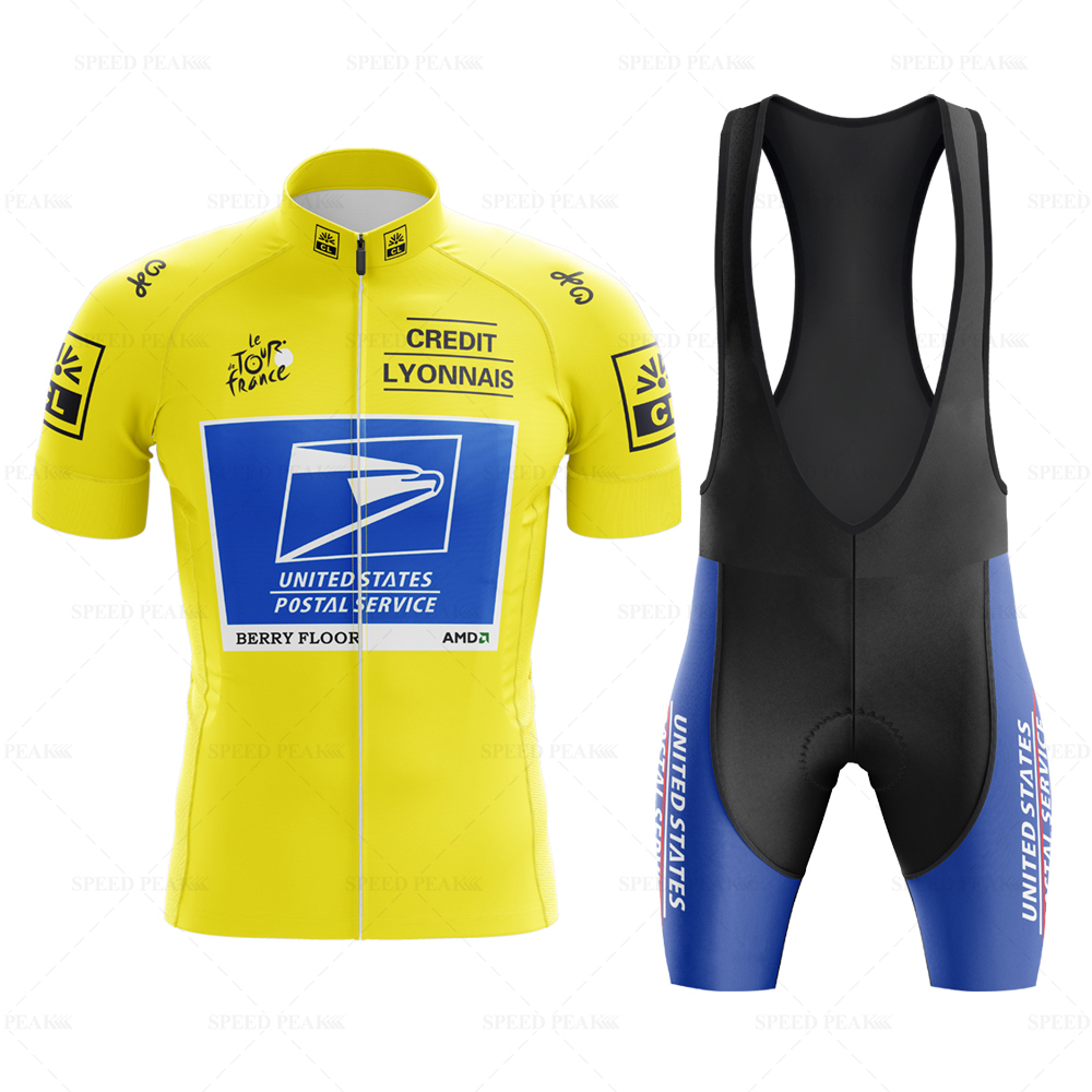 Triathlon Cycling Kit - ชุดเสื้อปั่นจักรยานแขนสั้นสำหรับผู้ชาย Mars Cycling Jersey สีแดงสไตล์เรโทร พร้อมกางเกงขาสั้นแบบมีสายคาดเอว