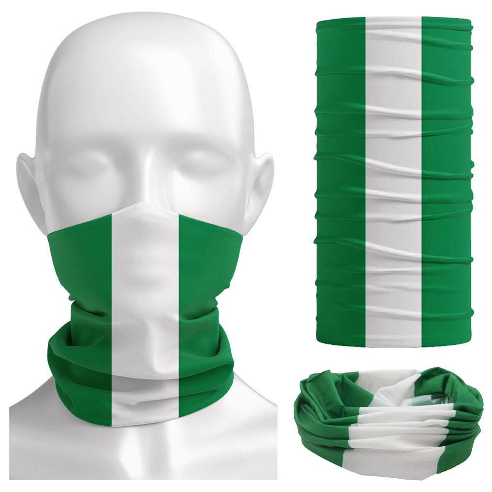 Cycling Gear Ladies - ไนจีเรียธงผ้าพันคอผู้หญิงคอ Gaiter Camping Balaclava สําหรับชายขี่จักรยาน UV