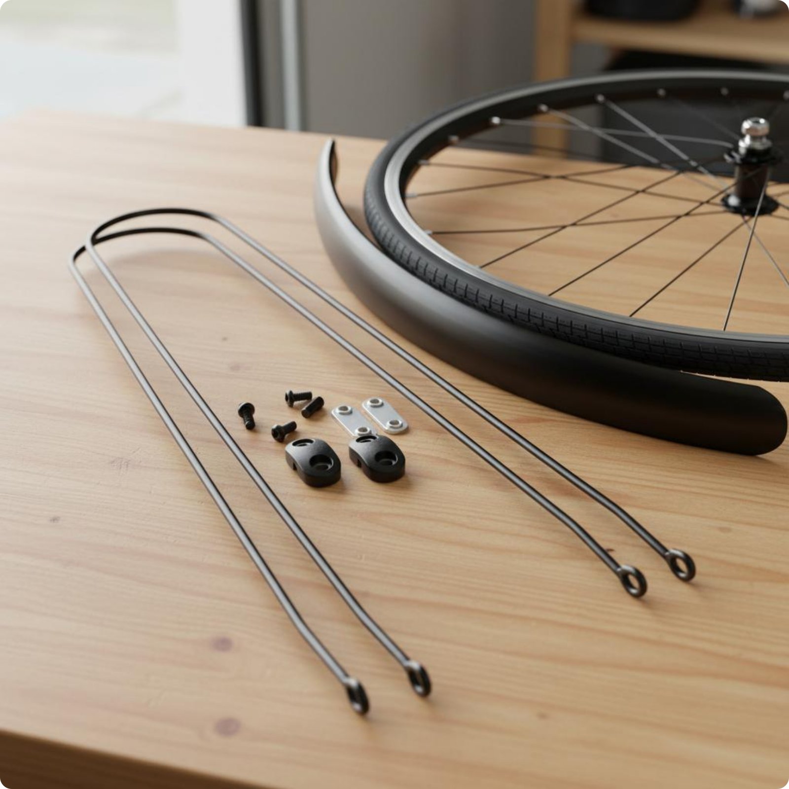 Bike Fender Set - ขาจับบังโคลนจักรยานขนาด 28 นิ้ว แบบโลหะรูปตัวยู ติดตั้งง่ายสำหรับจักรยานเสือภูเขา จักรยานถนน