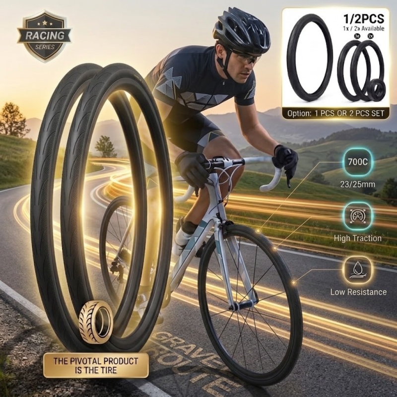 Cycling Gear Gravel - 1/2 ชิ้น ยางจักรยานถนน 700C ขนาด 700x28C