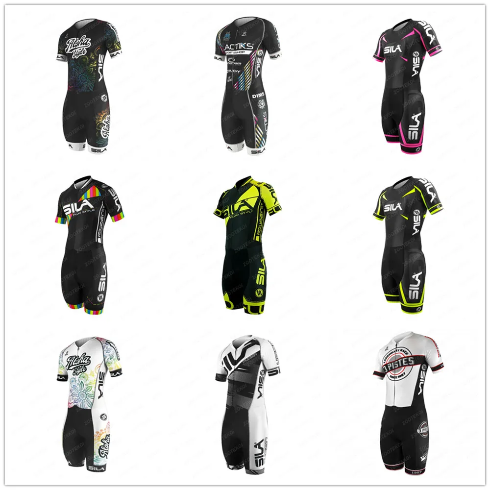 Triathlon Cycling Kit - Sila เสื้อเจอร์ซีย์นักปั่นกีฬาผู้ชายเสื้อผ้าไตรกีฬาชุดสกินสูทชุดโรปาซิลิสโมจักรยานชุดจั๊มสูทลิงสเก็ต2022