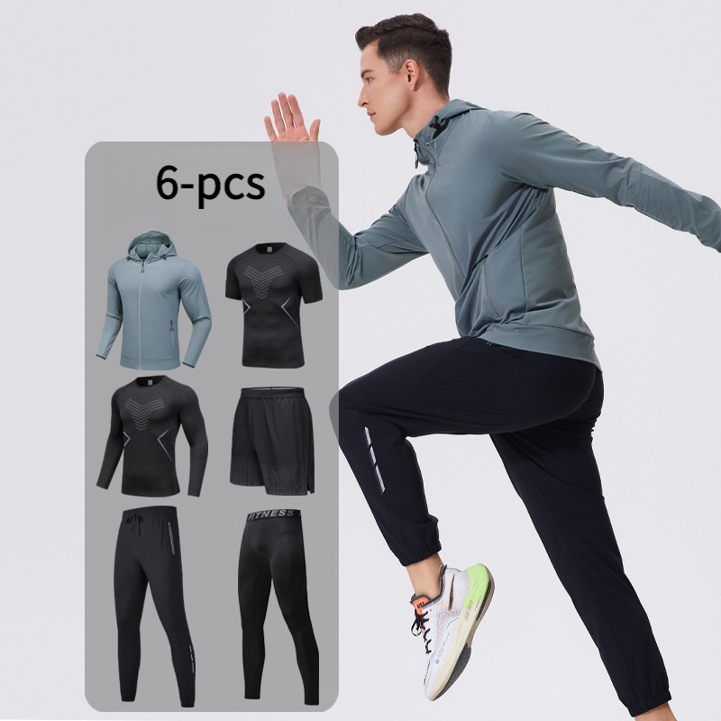 ชุดกีฬาผู้ชาย 6 ชิ้น พร้อมฮู้ด - Cycling Gear Outfit บทวิจารณ์และราคา