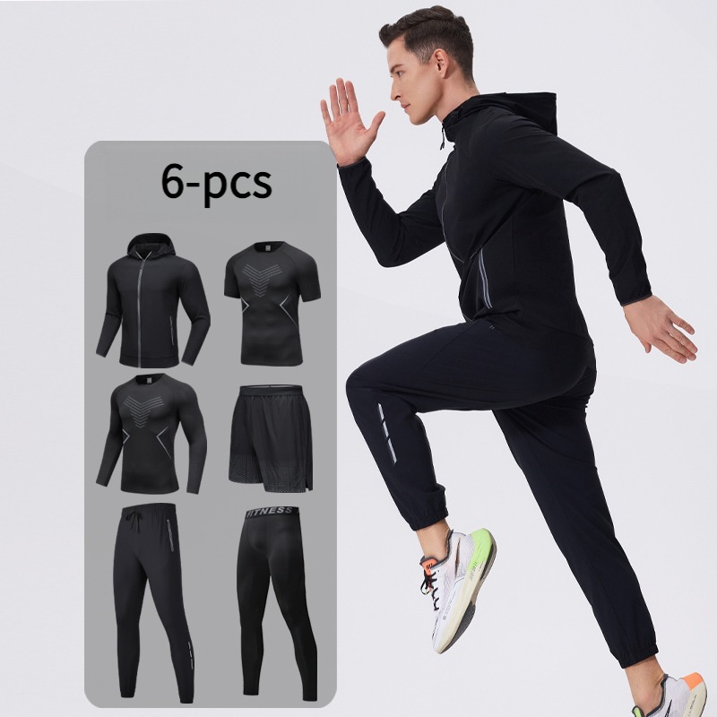 ชุดกีฬาผู้ชาย 6 ชิ้น พร้อมฮู้ด - Cycling Gear Outfit บทวิจารณ์และราคา