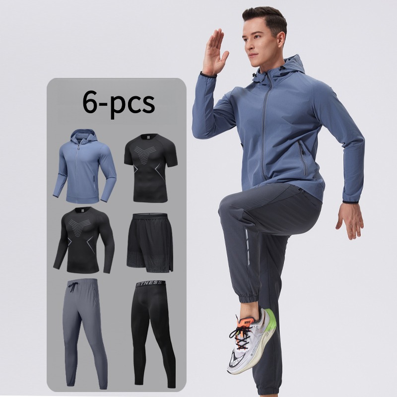 ชุดกีฬาผู้ชาย 6 ชิ้น พร้อมฮู้ด - Cycling Gear Outfit บทวิจารณ์และราคา