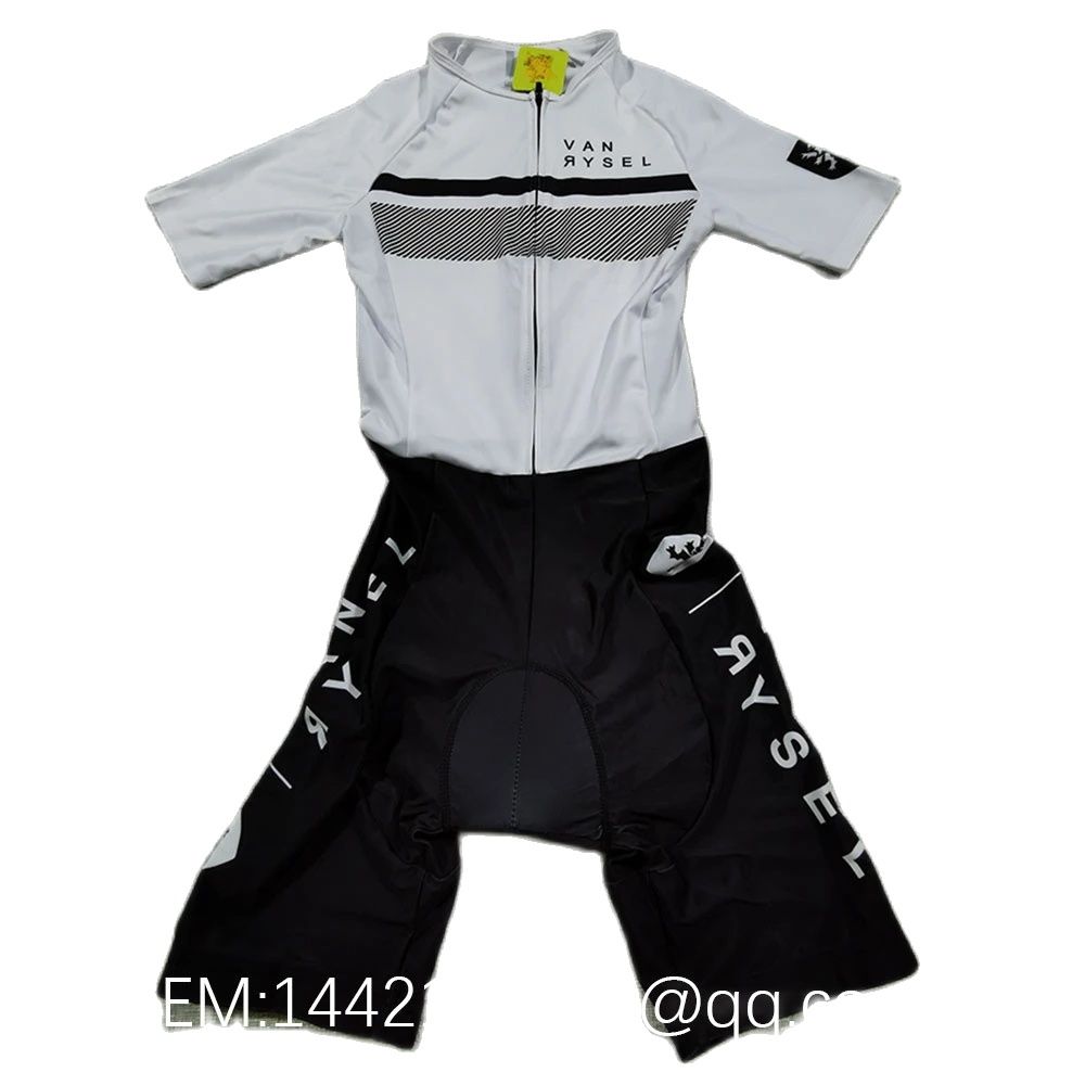 ชุดไตรแอธลีตแบบชิ้นเดียวสีขาว/ - Triathlon Cycling Kit บทวิจารณ์และราคา
