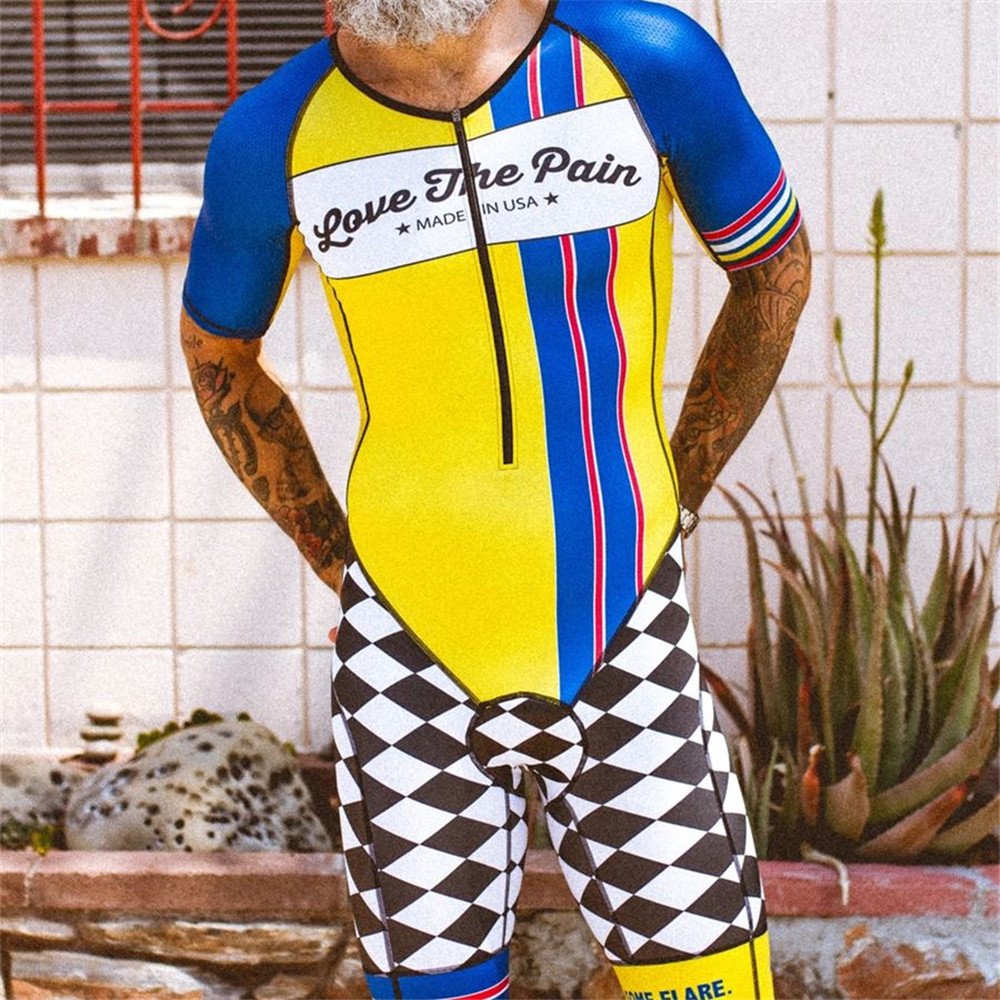 ชุดแข่งไตรกีฬาสำหรับผู้ชาย ชุด - Triathlon Cycling Kit บทวิจารณ์และราคา