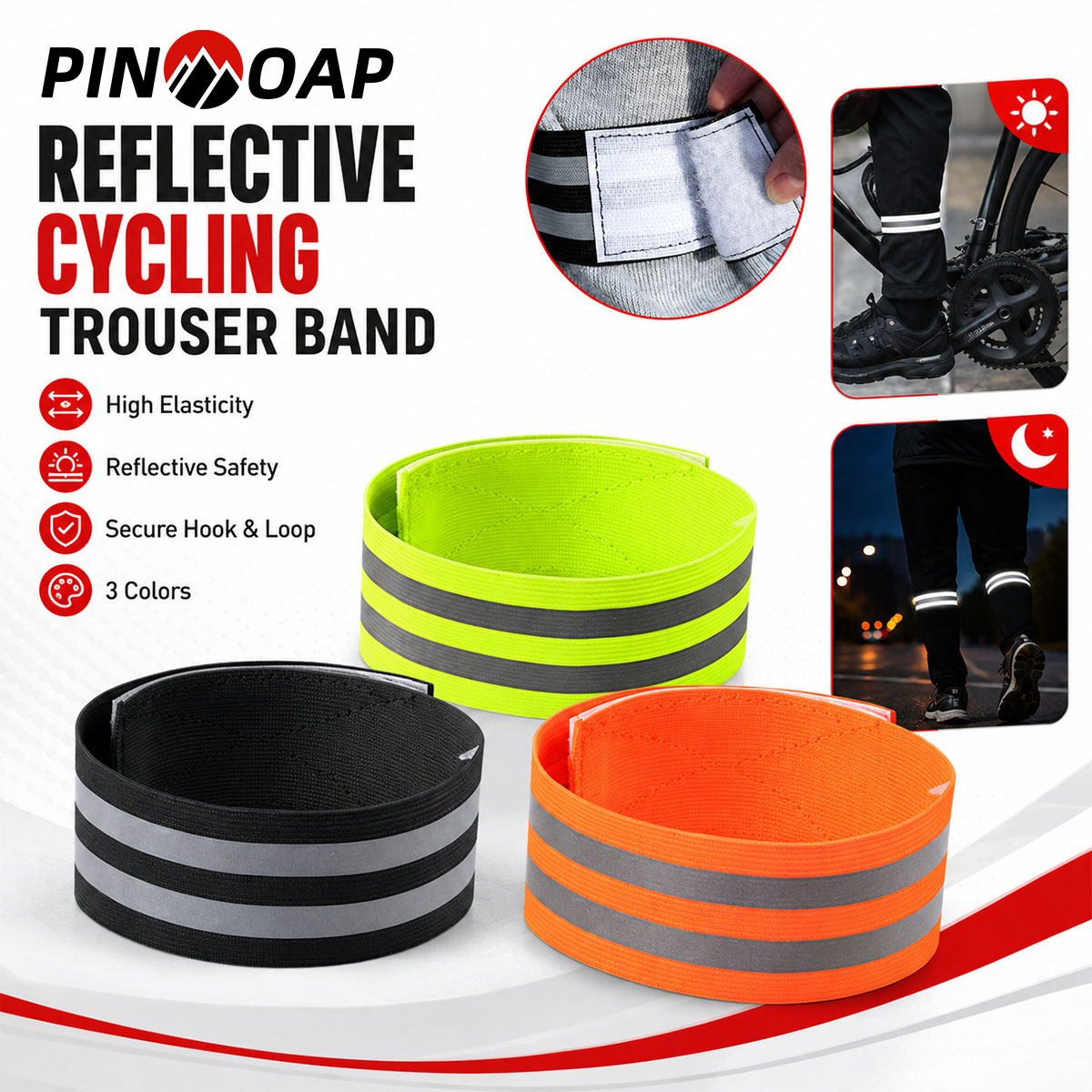 PINMOAP 1/2 ชิ้น สายรัดขาจักรย - Cycling Gear Pants บทวิจารณ์และราคา
